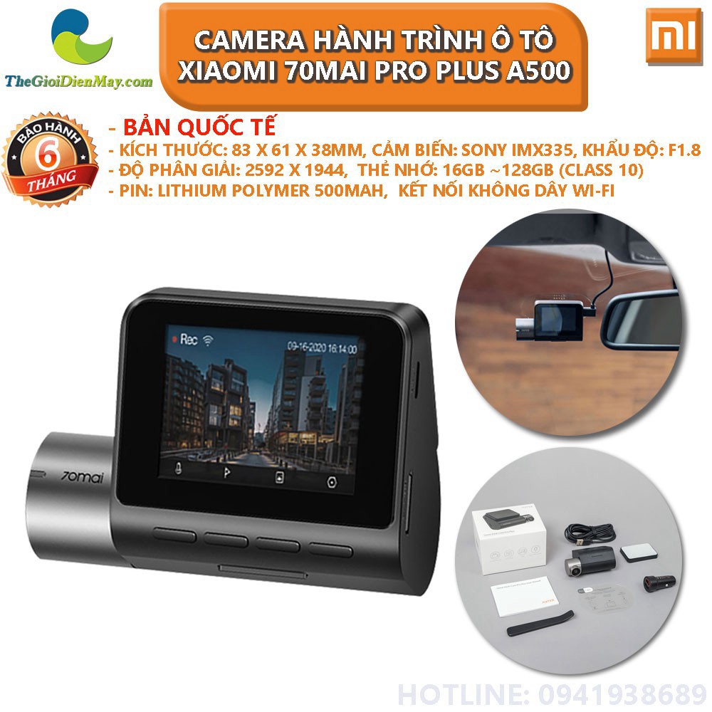 [ SALL OFF ] [Bản quốc tế] Camera hành trình ô tô XIAOMI 70MAI Pro Plus A500 tích hợp sẵn GPS - Bảo hành 6 tháng . | BigBuy360 - bigbuy360.vn