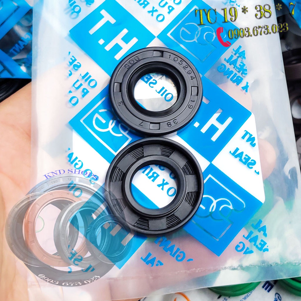 Phớt dầu SOG TC 19*38*7, Phớt lò xo chặn nhớt trục phụ tùng xe máy, Ô tô và máy sản xuất gạch men công nghiệp| KND Shops