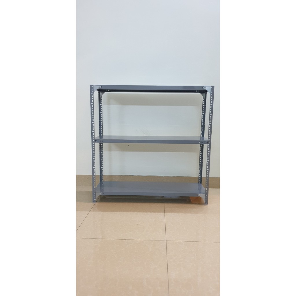 Kệ sắt v lỗ trưng bày lắp ghép đa năng, kệ kho hàng gia dụng 3 tầng . KT: Dài 60cm,80cm,100cm,120cm. Rộng 30cm.Cao 60cm