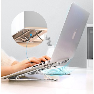 Giá Đỡ laptop 15 6 inch, 14 inch Nhôm Gấp gọn Đế Tản Nhiệt Macbook, Máy Tính Để Bàn Đa Năng Có Thể Điều Chỉnh HOVAMO G10