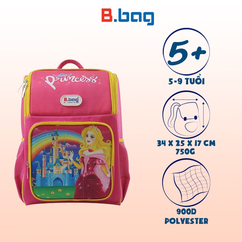 Balo Chống Gù Adventure Box-Princess B-12-115 Hồng