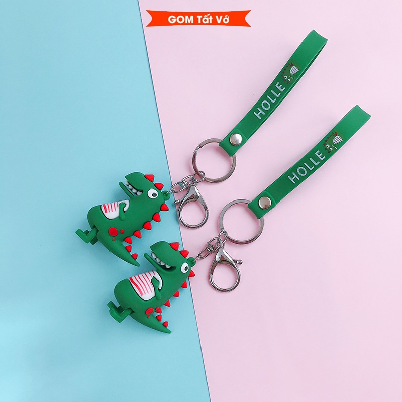 Móc khóa Khủng Long Hàn Quốc, móc treo chìa khoá xe máy, móc treo trên balo, móc khoá dễ thương- KEY-CHAIN-004