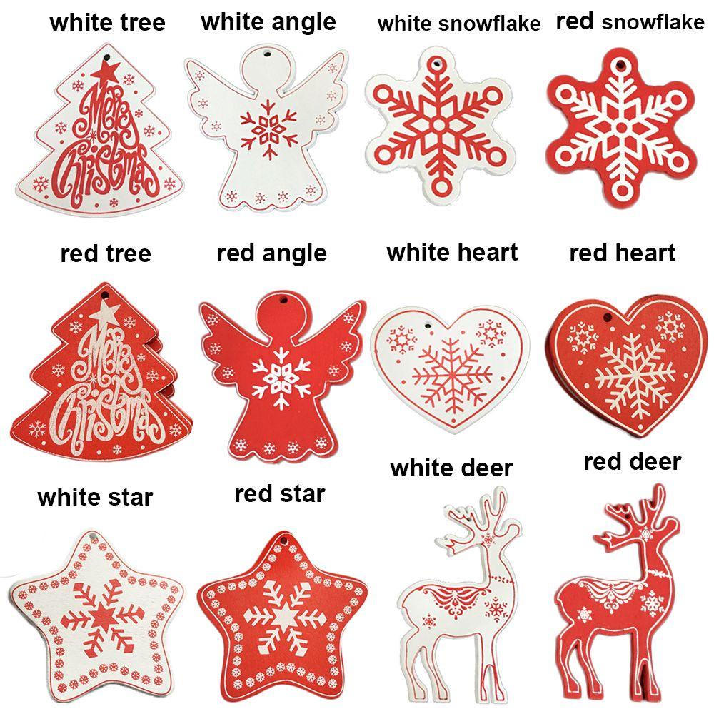 Set 10 Bông Tuyết / Nai Sừng Tấm Trang Trí Cây Thông Noel