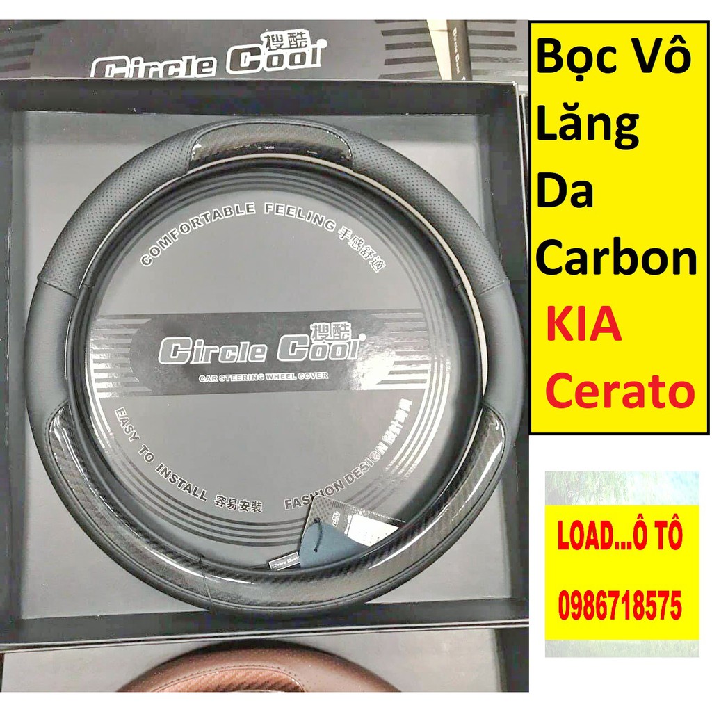 Bọc Vô Lăng Xe KIA Cerato 2019-2021 Mẫu Vân Carbon cao Cấp