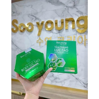 Combo kem body + tắm trắng lục tảo trắng da soo young