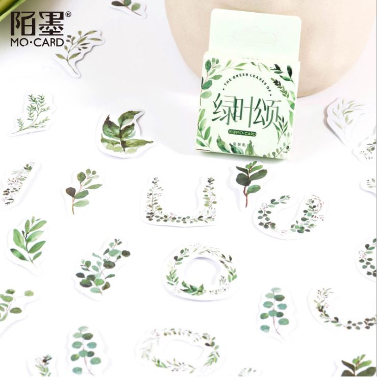 Bộ 46 Sticker Hoa Cỏ Trang Trí E114
