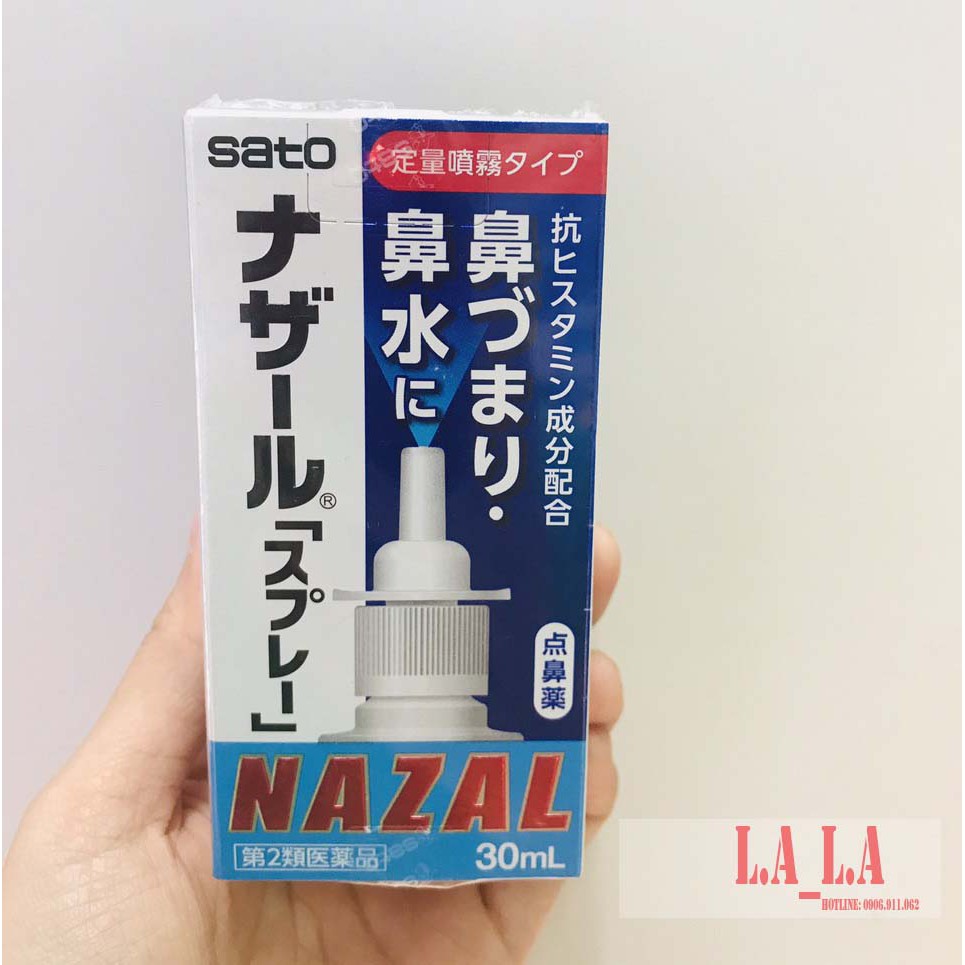 (Mẫu mới) Xịt ngạt mũi Nazal Nhật Bản 30ml
