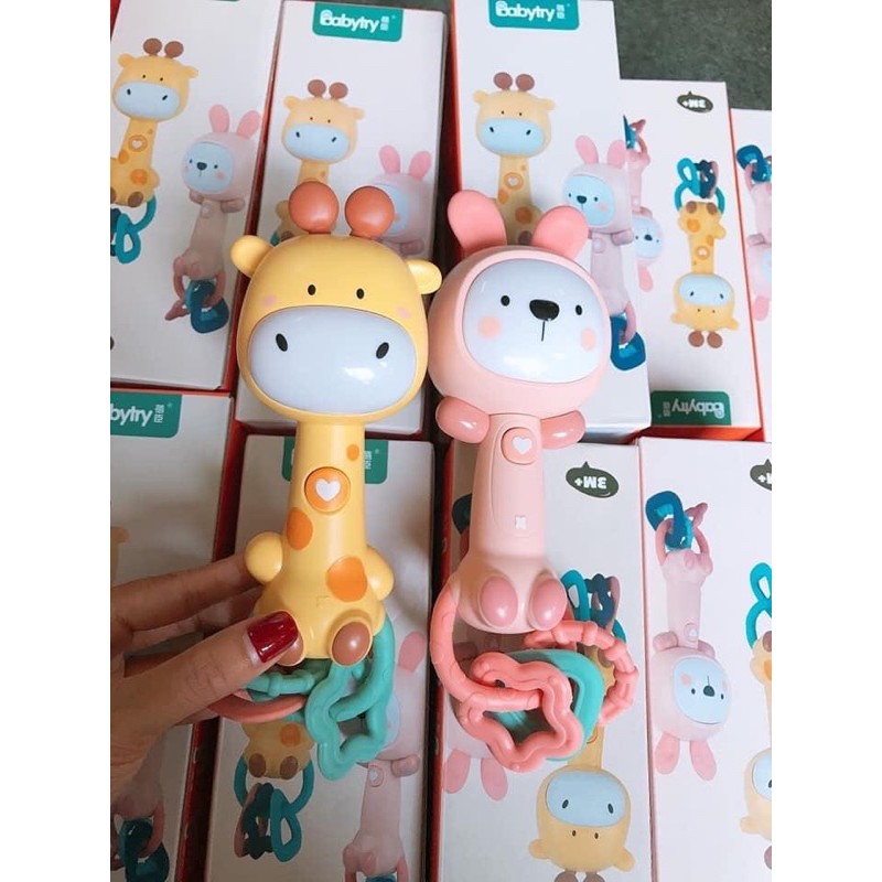 Xúc xắc đồ chơi cầm tay BabyTry phát nhạc tự động