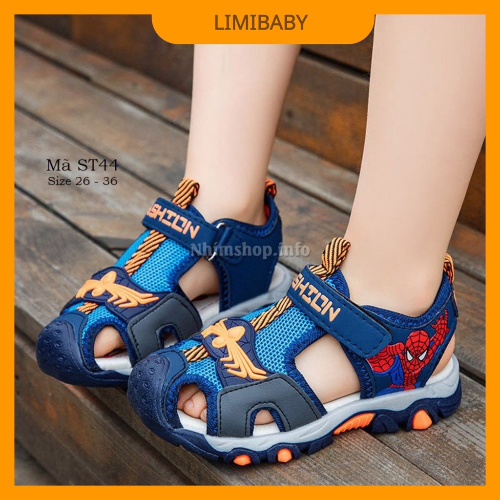 Giày sandal bít mũi bé trai người nhện spiderman siêu HOT 2020 full size 3 - 12 tuổi ST44