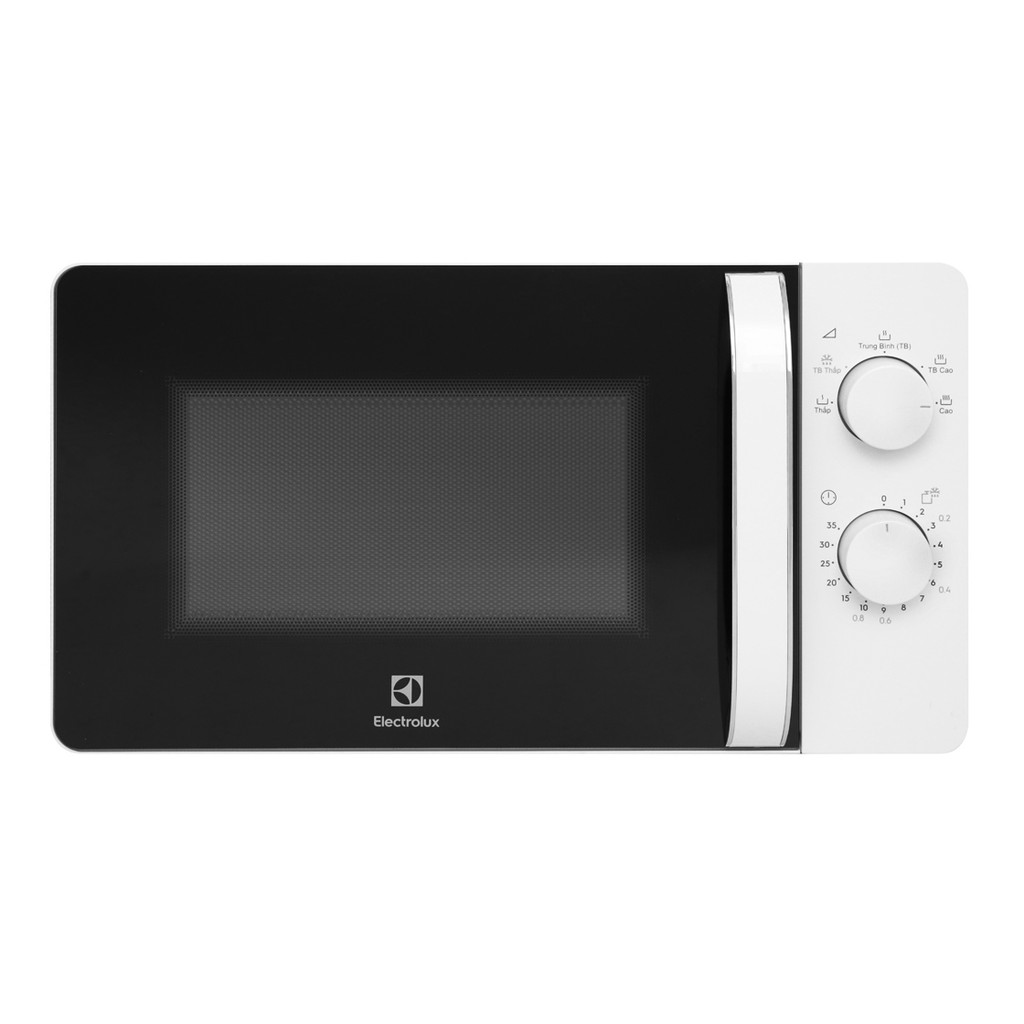 [CHÍNH HÃNG] LÒ VI SÓNG KHÔNG NƯỚNG ELECTROLUX EMM20K18GW 20L 800W -ĐA CHỨC NĂNG NẤU -ĐK NÚT VẶN -HẸN GIỜ (MÀU TRẮNG)