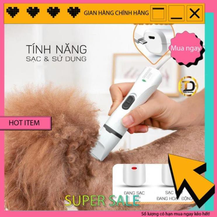 (BZ-801) Tông đơ cắt lông chó mèo 3in1 - cạo bàn chân - cắt tỉa - mài móng - Grooming Store