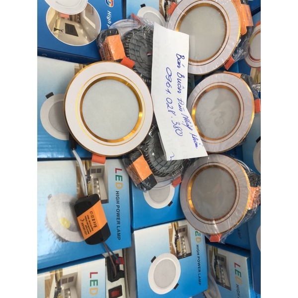 Đèn Led Âm Trần 7w phi 90 3 chế độ sán