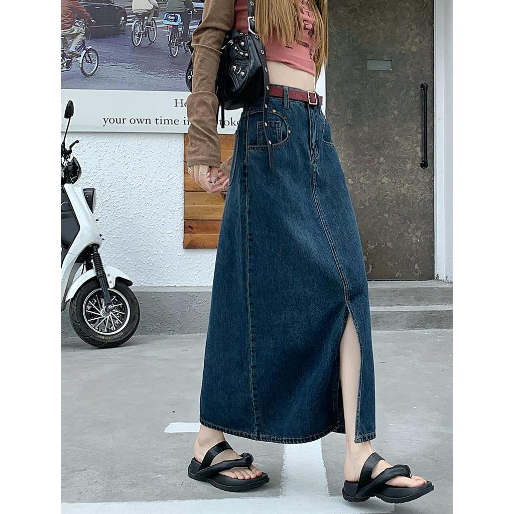 Chân Váy Denim Lưng Cao Phong Cách Mùa Thu Mới 57298