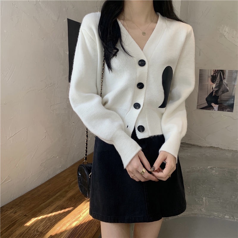 Áo cardigan dệt kim tay dài phong cách thời trang hàn quốc