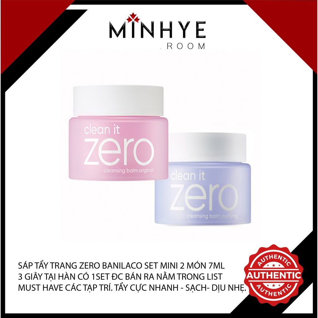 Sáp Tẩy Trang Banila Co It Cleansing Blam Set 2 Hũ Mini Hồng Tím