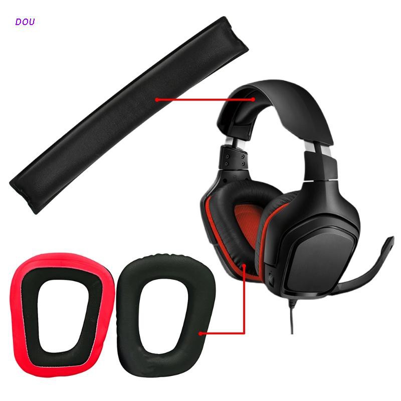 DOU Gaming Headset Ear Pads Cushions Headband Kit Replacement For Logitech- G331G332 G432 G431 G430 G230 G231 G930