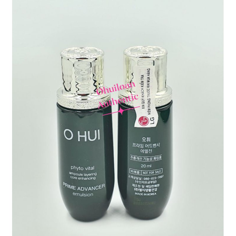 Sửa dưỡng trắng da chống lão hóa Ohui phyto vital Prime Advancer emulsion 
20ml