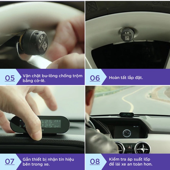 Cảm biến áp suất lốp Xiaomi 70mai MiDrive T02 – Van ngoài