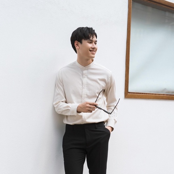 Áo sơ mi nam local brand 360 BOUTIQUE cổ tàu - STDTK208 | BigBuy360 - bigbuy360.vn