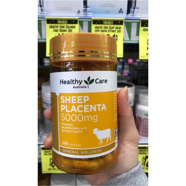 Viên Nhau Thai Cừu Úc Sheep Placenta Healthy Care 5000mg - 100 viên