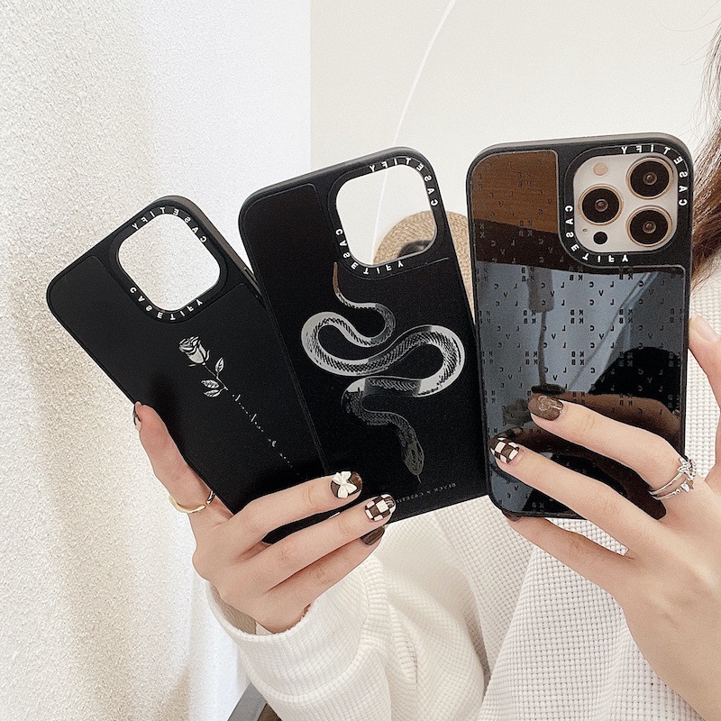 Casetify Ốp Điện Thoại Cứng Họa Tiết Đầu Lâu / Hoa Cho iPhone 15 14 13 12 11 Pro Max Plus