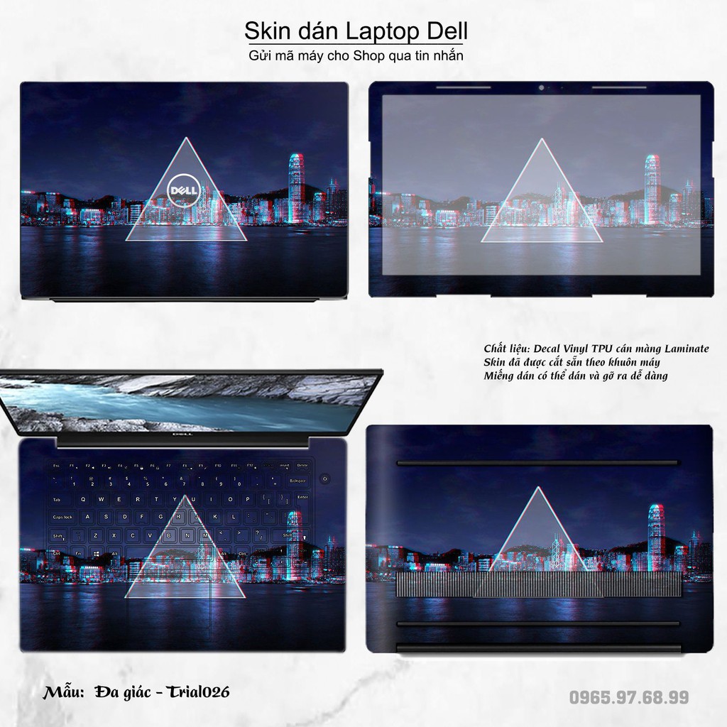 Skin dán Laptop Dell in hình Đa giác _nhiều mẫu 5 (inbox mã máy cho Shop)