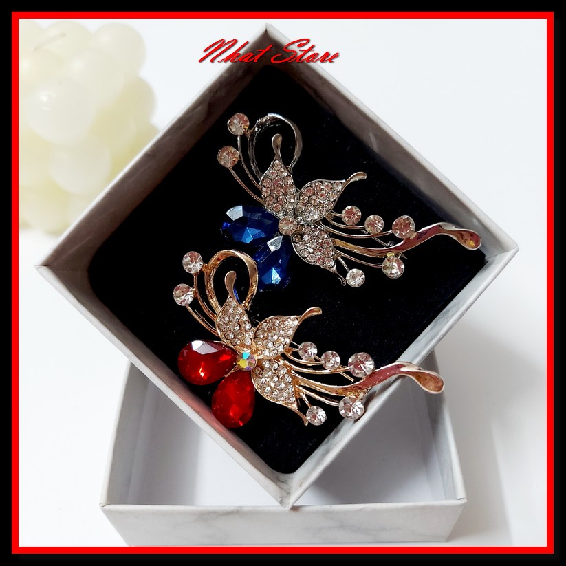 Ghim cài áo nữ Hàn Quốc, trâm cài áo hình nơ nhatstore