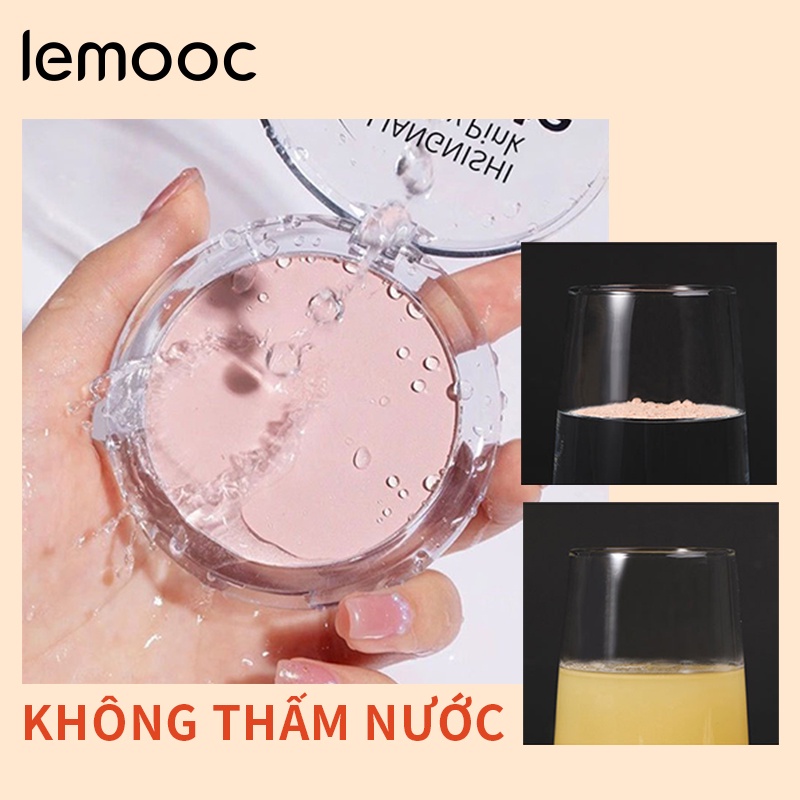 Phấn Phủ Dạng Nén Màu Lì Kiểm Soát Dầu Cố Định Lớp Trang Điểm Tự Nhiên