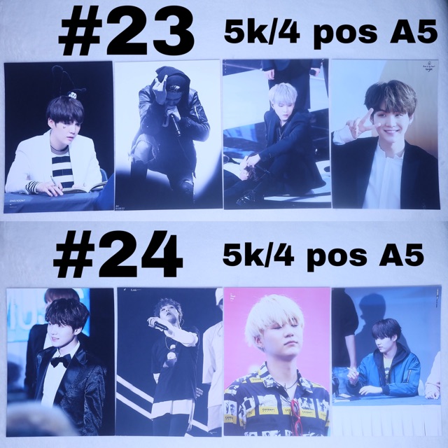 (Có sẵn) Sale poster A5 Suga BTS 2