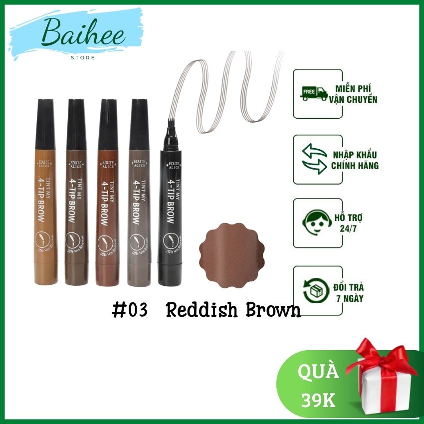 Chì kẻ lông mày phẩy sợi 4D dạng nước Hàn Quốc dễ kẻ, chống thấm nước và mồ hôi, lâu trôi, không lem - Baihee | BigBuy360 - bigbuy360.vn