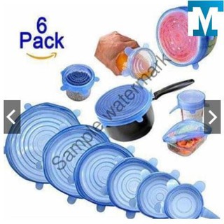 Bộ 6 nắp silicon bọc tô chén bảo quản thức ăn