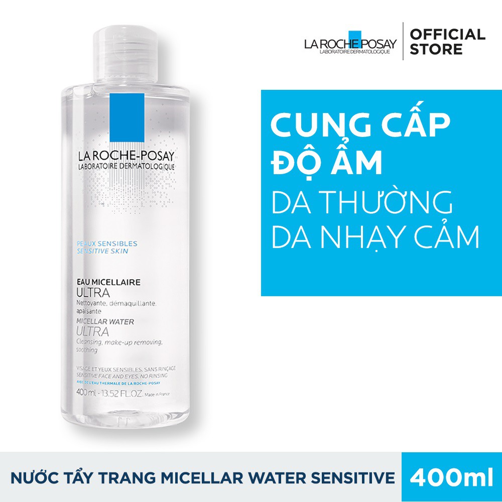 Nước Tẩy Trang La Roche-Posay Micellar Water Ultra Sensitive Skin - Làm Sạch Sâu Cho Da Nhạy Cảm  400ml