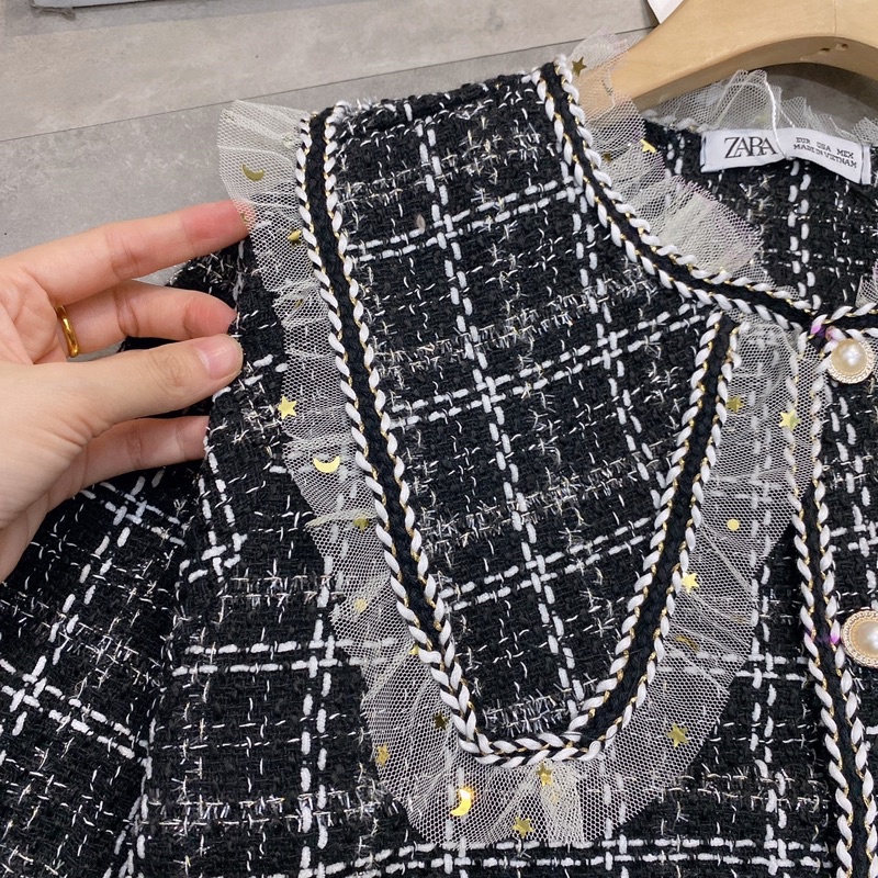 Áo Dạ Kẻ Viền Bèo Cổ Bẻ Siêu Xinh Có Ảnh Thật Kèm Video | BigBuy360 - bigbuy360.vn