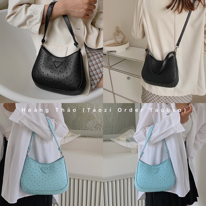 Túi kẹp nách - Có dây dài túi đeo chéo chất sần mẫu hot 2022