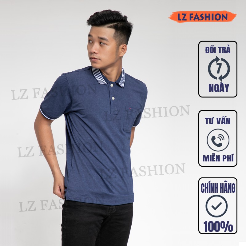 Áo thun polo nam thời trang cổ sọc có túi, chất thun cotton mềm mịn - LZ FASHION - PS088 | BigBuy360 - bigbuy360.vn