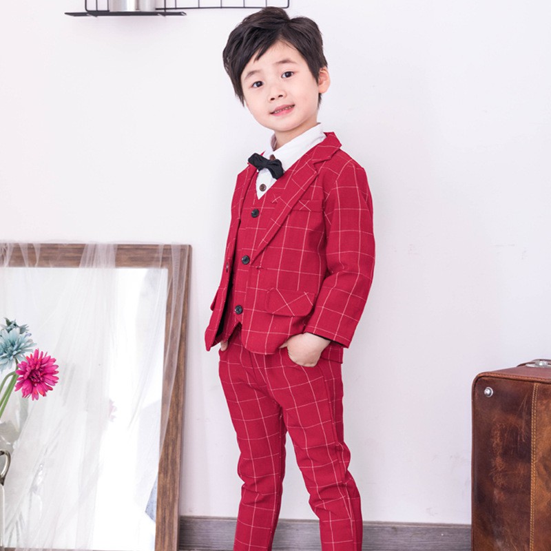 Trẻ em Hàn Quốc phù hợp với nhỏ phù hợp với hoa cô gái áo chủ nhà bé trai ăn mặc nhỏ học sinh trung học