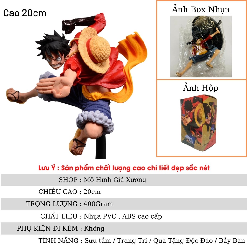 Mô hình One Piece Luffy mũ rơm sử dụng haki vũ trang cao 20cm , figure mô hình one piece , mô hình giá xưởng