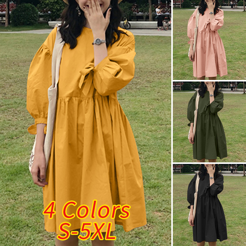 Đầm Midi VONDA Tay Lỡ 3/4 Thiết Kế Đơn Giản Thanh Lịch | BigBuy360 - bigbuy360.vn