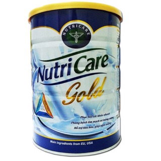 Sữa Nutricare Gold lon 900g dinh dưỡng cho người lớn tuổi.