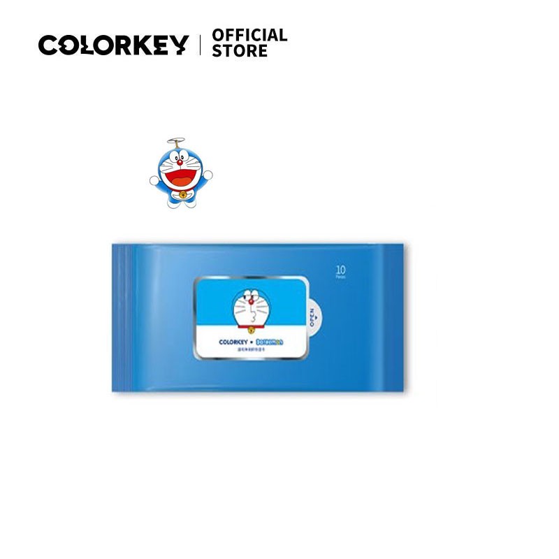 [Mã FMCGMALL - 8% đơn 250K] Khăn Tẩy Trang COLORKEY DORAEMON Nhẹ Nhàng Không Gây Kích Ứng Làm Sạch Sâu 60ml