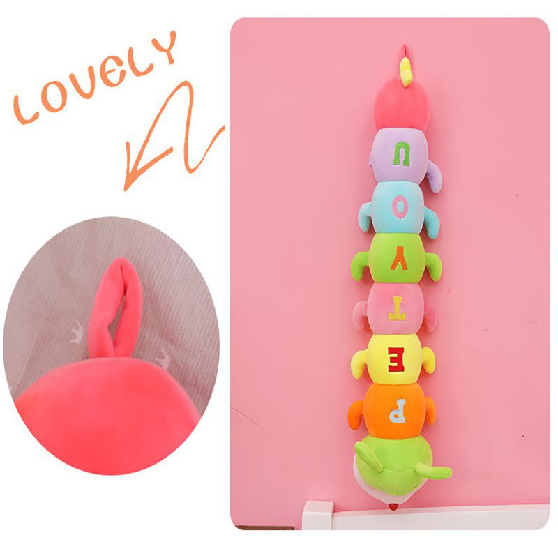 Gối Ôm Nhồi Bông Hình Con Sâu Nhiều Màu Sắc