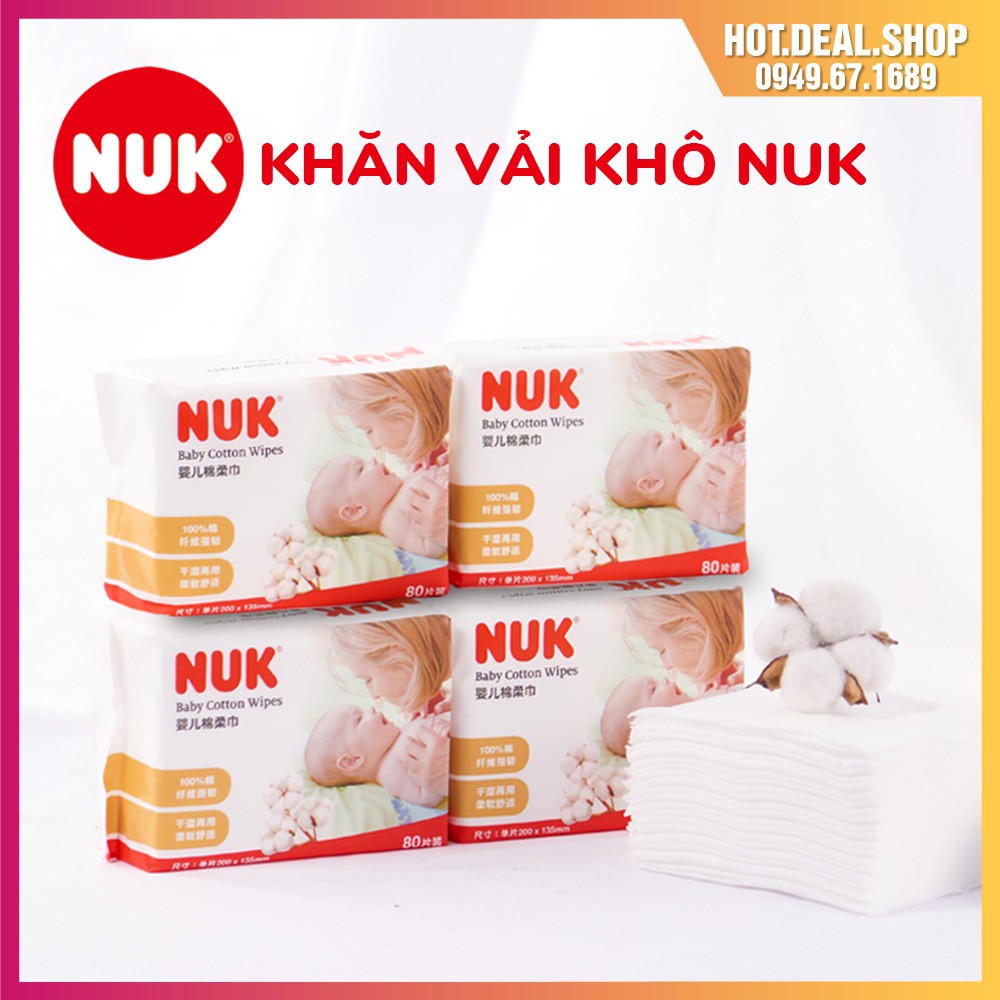 [Chính Hãng] Khăn vải khô đa năng NUK cho bé (80c)