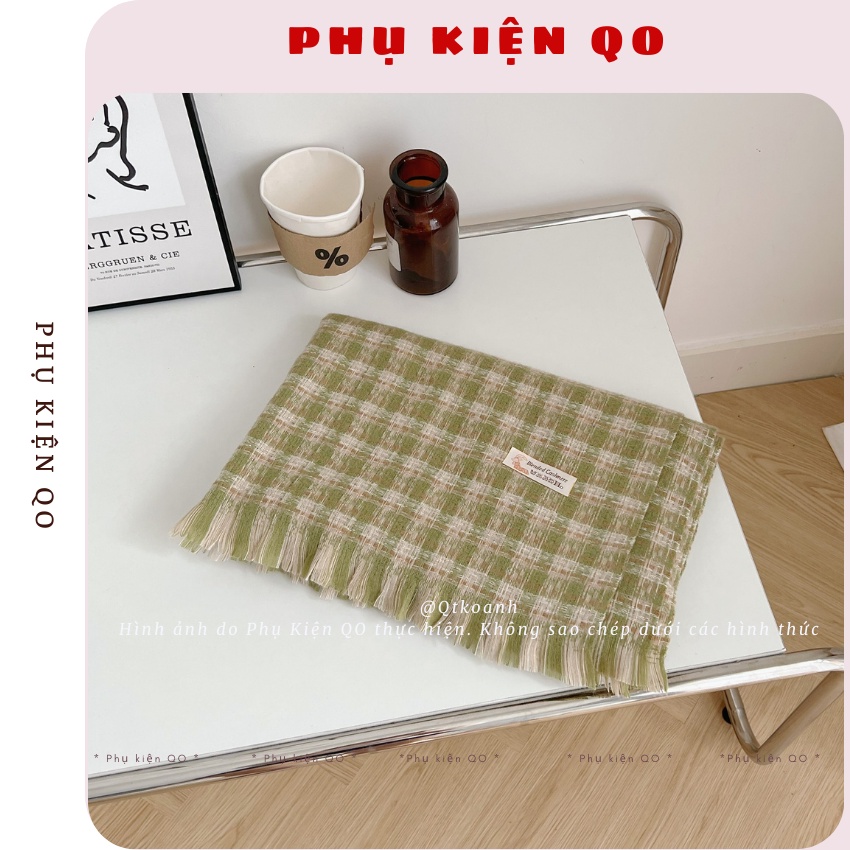 Khăn Choàng Cashmere Cao Cấp Phong Cách Vintage  PHỤ KIỆN QO K10