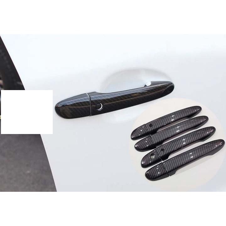 Ốp tay nắm cửa CARBON xe Mazda CX3, CX-3 2020- 2021- 2022 vân cacbon cao cấp