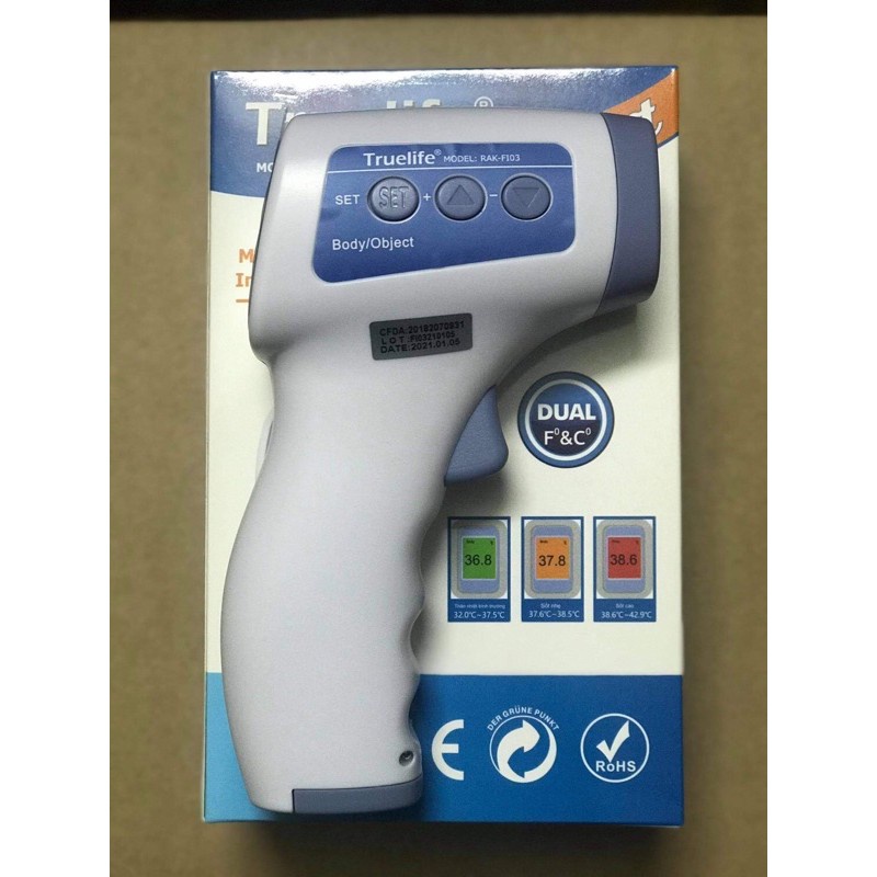 Nhiệt Kế Hồng Ngoại Đo Trán Truelife - Hàng Chính Hãng Bảo Hành 2 Năm