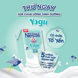 Block 8 hộp Sữa chua uống dinh dưỡng Nestlé YOGU chứa Tổ Yến 115 ml
