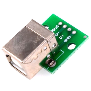 2 X Usb Type B Female Socket Breakout Board 2.54Mm Pitch Adapter Connector