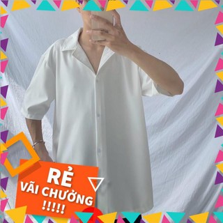 Áo sơ mi trơn nam nữ cổ vest Unisex phong cách Ulzzang năng động, cá tính