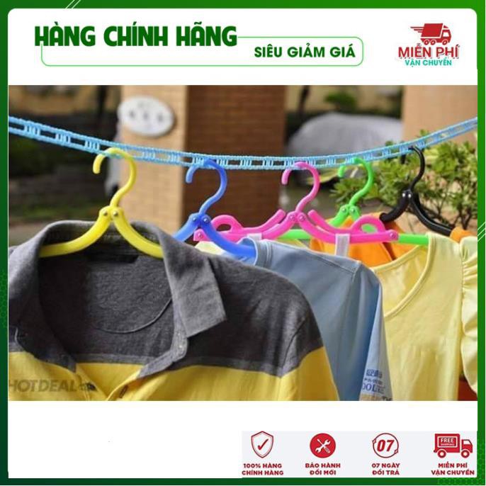 💝FREESHIP - HÀNG CHUẨN💝 Dây phơi đồ 5m chống xô lệch|Dây phơi quần áo có móc gài Thông Minh - Đồ Gia Dụng Thông Minh