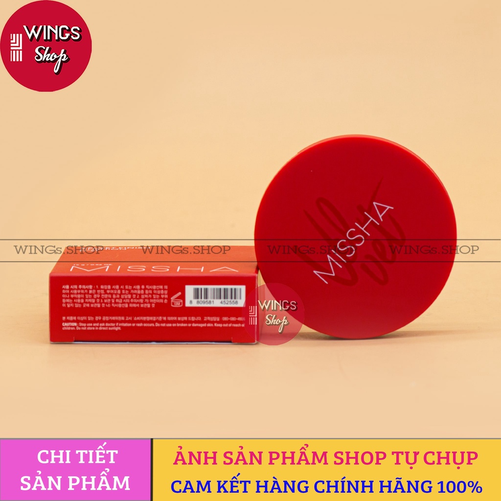 Phấn nước Missha Velvet Finish Cushion SPF50+ PA+++ 15g (Vỏ đỏ) | Wings Shop